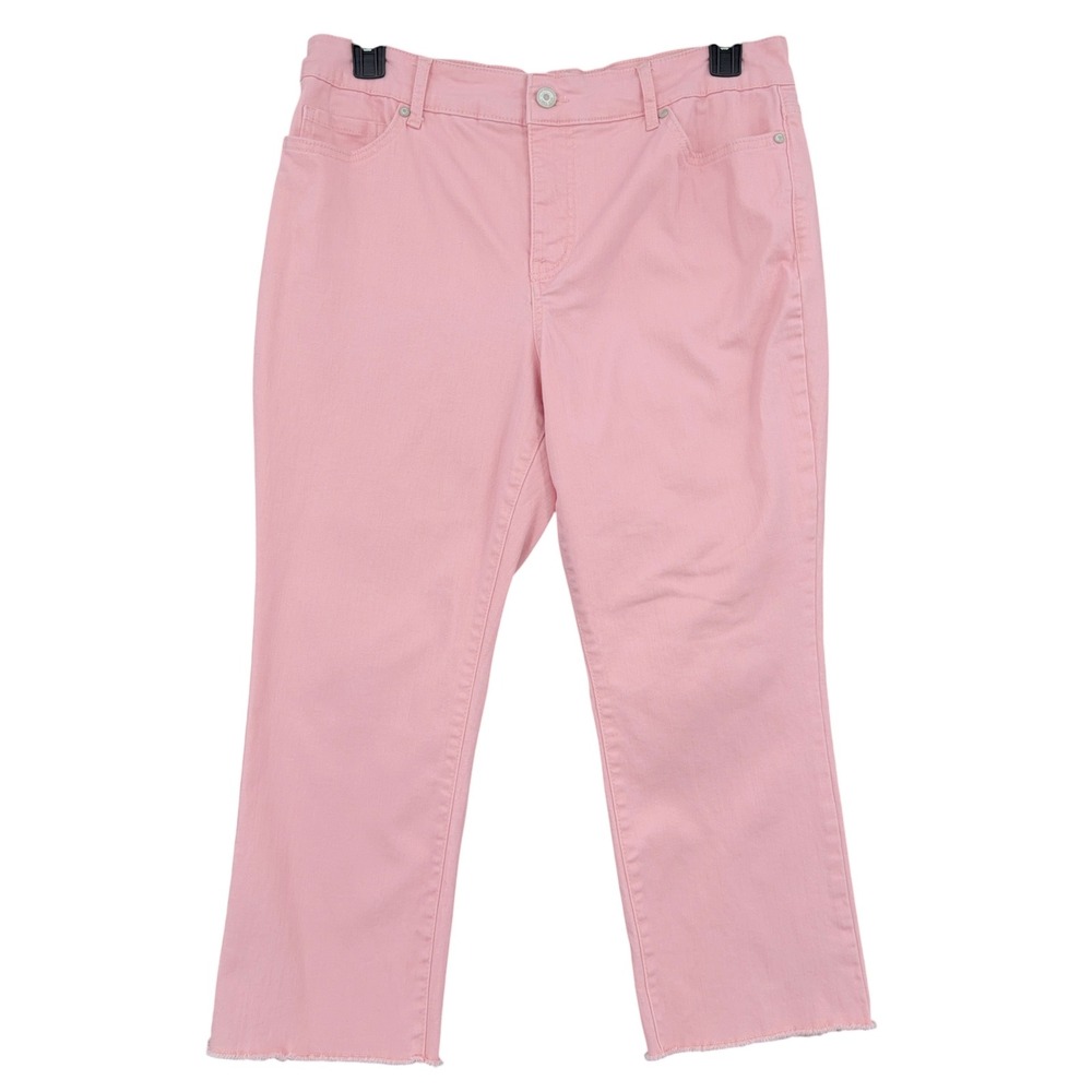 Code Bleu Chelsea Capri Pants Women 14P Cotton Spandex Pink